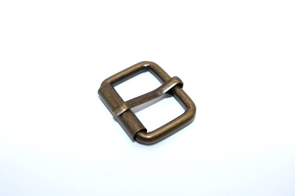 Boucle à rouleau 25mm vieux laiton - réf. BOU-25-VL
