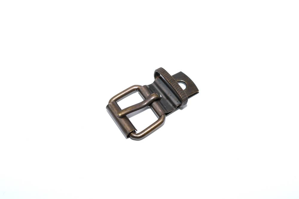 Boucle à rouleau 16mm vieux laiton - réf. BOU-16-VL