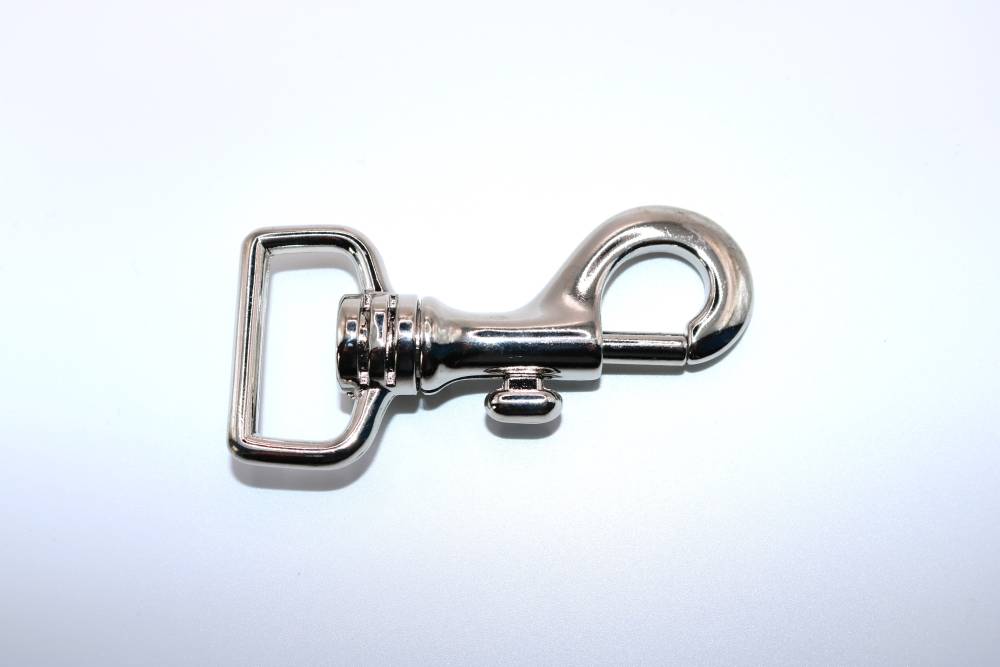 Mousqueton 25mm nickel - réf. MOUSQ-25-NK
