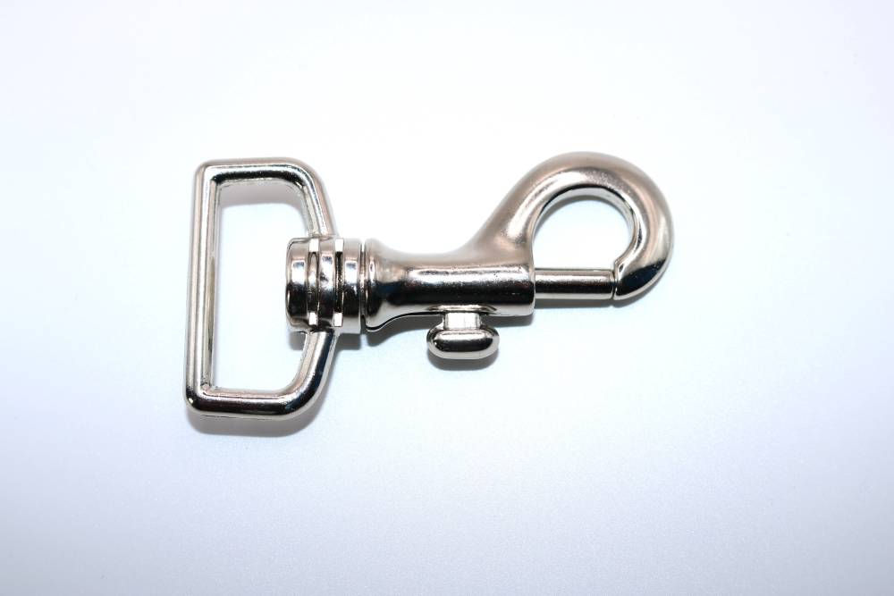Mousqueton 30mm nickel - réf. MOUSQ-30-NK