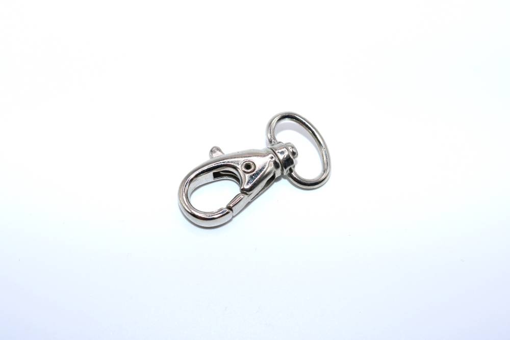 Mousqueton 15mm nickel - réf. MOUSQ-15-NK