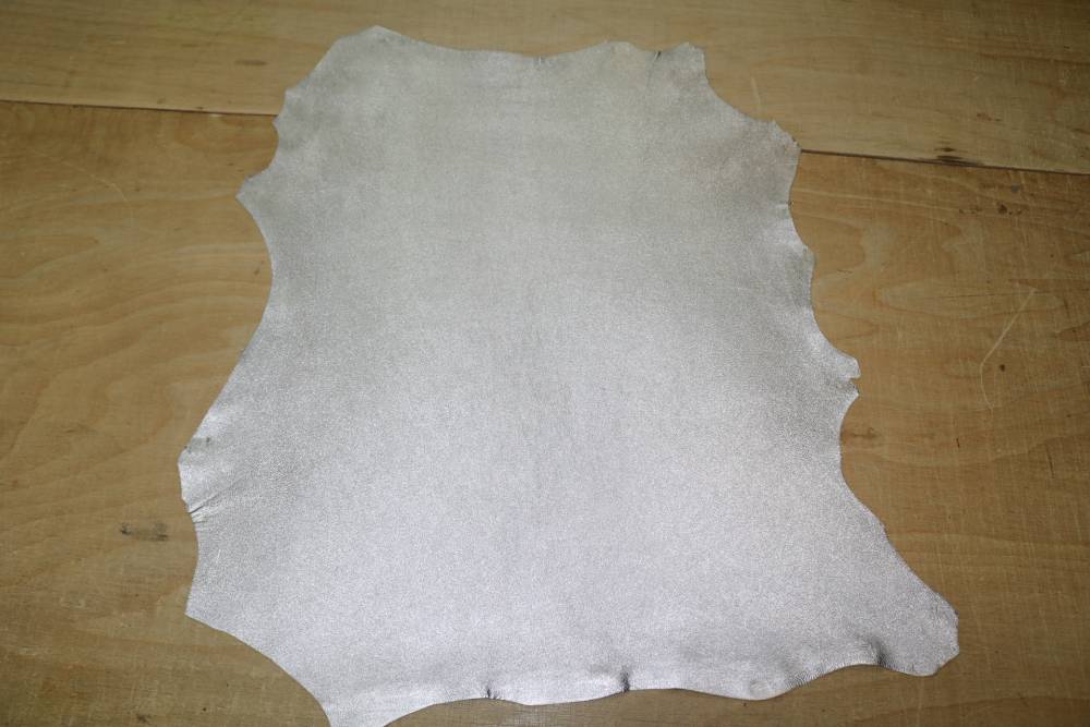 Agneau métallisé nappa wash Nickel - réf. AGNWASHNIK