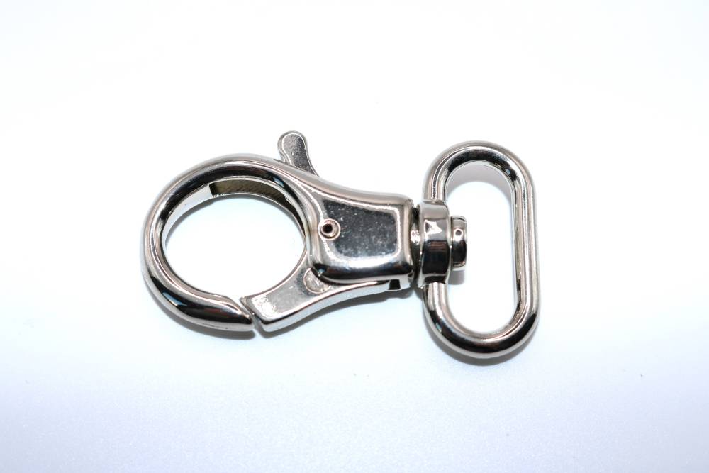 Mousqueton 25mm nickel - réf. MOUSQ-25-1318-NK