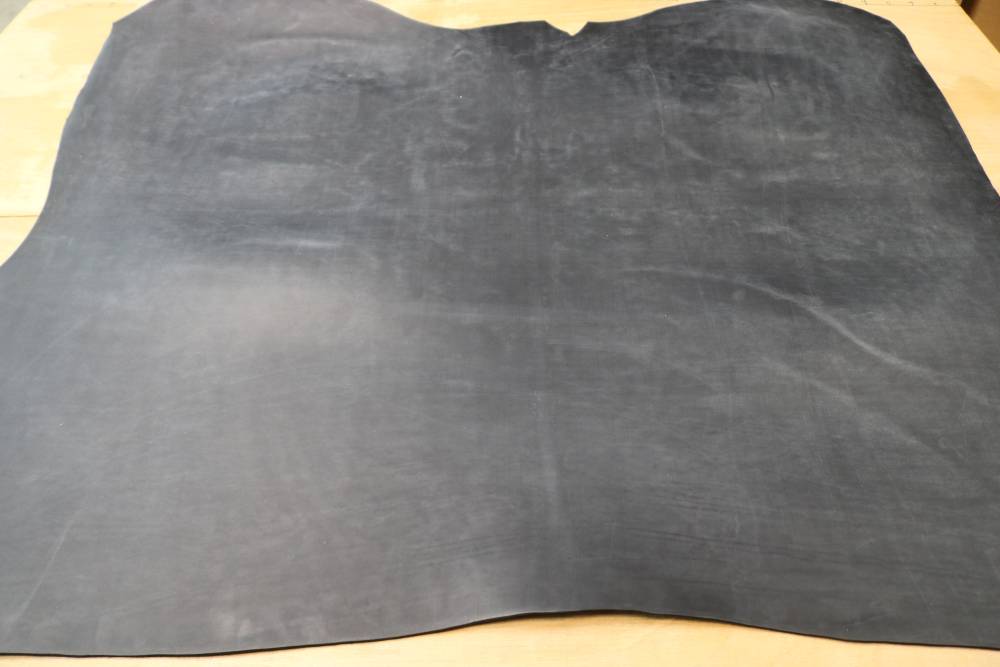 Croupon Pull-up vieilli 35/38 noir mat gras tannage végétal - réf. CROUPONPULLUPNOIR